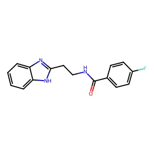 N-[2-(1H-benzimidazol-2-yl)ethyl]-4-fluorobenzamide structure