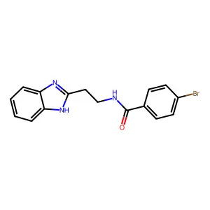 N-[2-(1H-benzimidazol-2-yl)ethyl]-4-bromobenzamide structure
