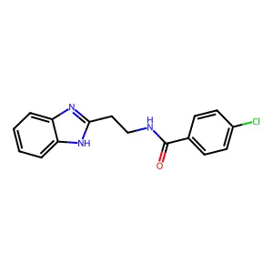 N-[2-(1H-benzimidazol-2-yl)ethyl]-4-chlorobenzamide structure