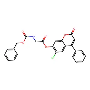 6-chloro-2-oxo-4-phenyl-2H-chromen-7-yl N-[(benzyloxy)carbonyl]glycinate structure