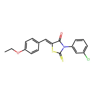 3-(3-Chloro-phenyl)-5-(4-ethoxy-benzylidene)-2-thioxo-thiazolidin-4-one structure