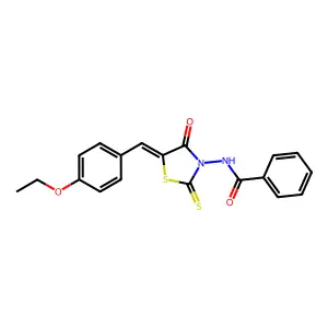 N-[5-(4-ethoxybenzylidene)-4-oxo-2-thioxo-1,3-thiazolidin-3-yl]benzamide structure