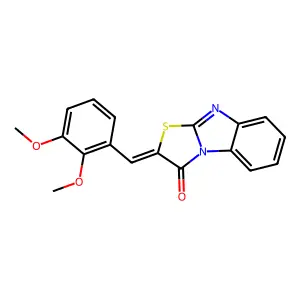 (2Z)-2-(2,3-dimethoxybenzylidene)[1,3]thiazolo[3,2-a]benzimidazol-3(2H)-one structure