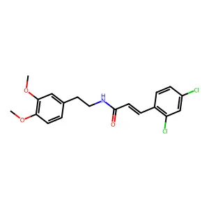 (2E)-3-(2,4-dichlorophenyl)-N-[2-(3,4-dimethoxyphenyl)ethyl]prop-2-enamide structure