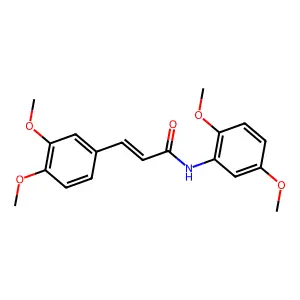 (2E)-N-(2,5-dimethoxyphenyl)-3-(3,4-dimethoxyphenyl)prop-2-enamide structure