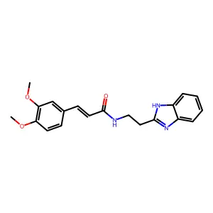 N-[2-(1H-Benzoimidazol-2-yl)-ethyl]-3-(3,4-dimethoxy-phenyl)-acrylamide structure