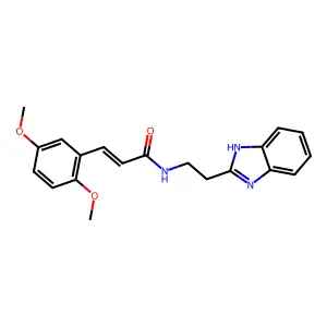 (E)-N-[2-(1H-Benzoimidazol-2-yl)-ethyl]-3-(2,5-dimethoxy-phenyl)-acrylamide structure