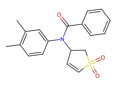 N-(2,3-Dihydro-1,1-dioxido-3-thienyl)-N-(3,4-dimethylphenyl)benzamide structure