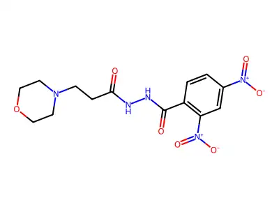 N'-(3-morpholin-4-ylpropanoyl)-2,4-dinitrobenzohydrazide structure