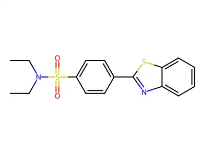 4-(benzo[d]thiazol-2-yl)-N,N-diethylbenzenesulfonamide structure