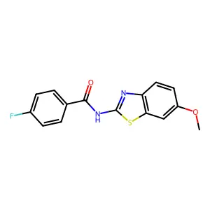 4-fluoro-N-(6-methoxy-1,3-benzothiazol-2-yl)benzamide structure
