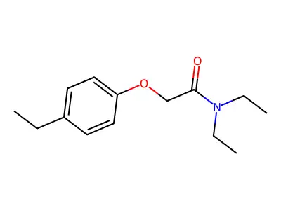 N,N-diethyl-2-(4-ethylphenoxy)acetamide structure