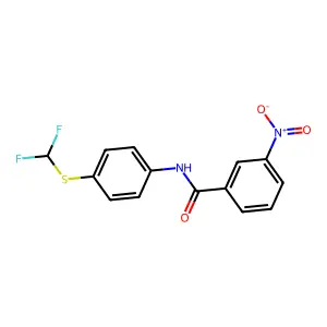 N-(4-((difluoromethyl)thio)phenyl)-3-nitrobenzamide structure