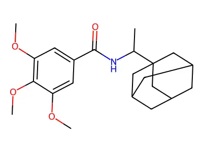 N-(adamantanylethyl)(3,4,5-trimethoxyphenyl)carboxamide structure