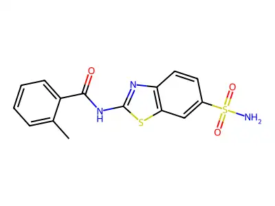 2-methyl-N-(6-sulfamoyl-1,3-benzothiazol-2-yl)benzamide structure