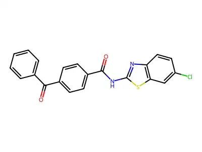 4-benzoyl-N-(6-chloro-1,3-benzothiazol-2-yl)benzamide structure