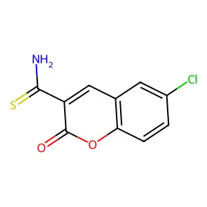 6-chloro-2-oxo-2H-chromene-3-carbothioamide structure