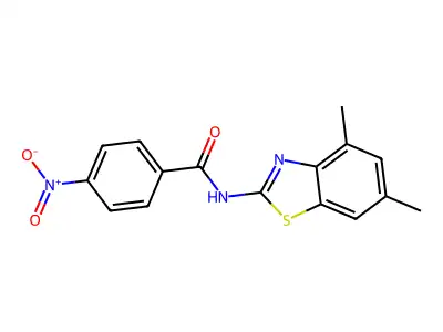 N-(4,6-dimethyl-1,3-benzothiazol-2-yl)-4-nitrobenzamide structure