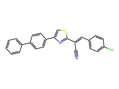 2-(4-[1,1'-Biphenyl]-4-yl-1,3-thiazol-2-yl)-3-(4-chlorophenyl)acrylonitrile structure