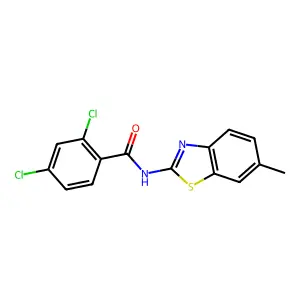 2,4-dichloro-N-(6-methyl-1,3-benzothiazol-2-yl)benzamide structure