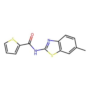 N-(6-methylbenzo[d]thiazol-2-yl)thiophene-2-carboxamide structure