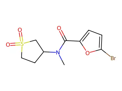 5-bromo-N-(1,1-dioxidotetrahydrothiophen-3-yl)-N-methylfuran-2-carboxamide structure