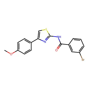3-bromo-N-[4-(4-methoxyphenyl)-1,3-thiazol-2-yl]benzamide structure