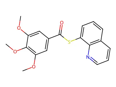 (Quinolin-8-ylsulfanyl)(3,4,5-trimethoxyphenyl)methanone structure