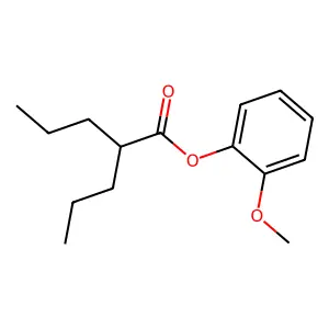 Valeric acid, 2-propyl-, o-methoxyphenyl ester structure