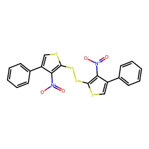 3-Nitro-2-[(3-nitro-4-phenylthiophen-2-yl)disulfanyl]-4-phenylthiophene structure