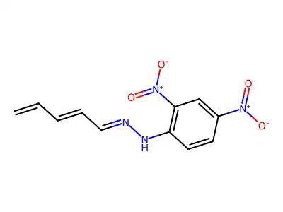 2,4-dinitro-N-(penta-2,4-dienylideneamino)aniline structure