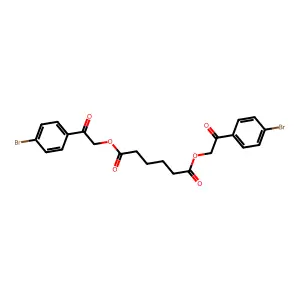 Bis[2-(4-bromophenyl)-2-oxoethyl] hexanedioate structure