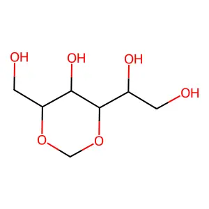1-[5-Hydroxy-6-(hydroxymethyl)-1,3-dioxan-4-yl]ethane-1,2-diol structure