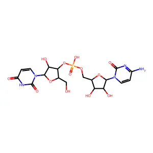 Uridylyl-(3'->5')-cytidine structure