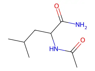 Acetyl-L-leucine amide structure