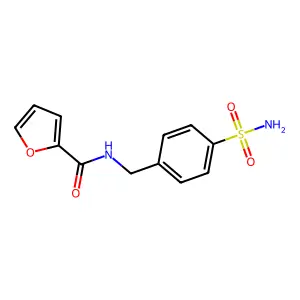 N-[(4-sulfamoylphenyl)methyl]furan-2-carboxamide structure