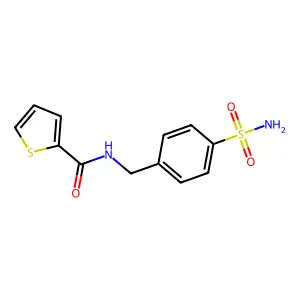 N-[(4-sulfamoylphenyl)methyl]thiophene-2-carboxamide structure