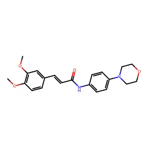 (2E)-3-(3,4-dimethoxyphenyl)-N-[4-(morpholin-4-yl)phenyl]prop-2-enamide structure