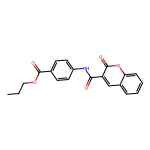 4-[(2-Oxo-2H-chromene-3-carbonyl)-amino]-benzoic acid propyl ester structure