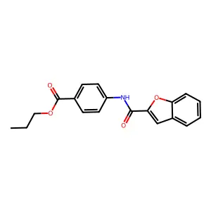 Propyl 4-[(1-benzofuran-2-ylcarbonyl)amino]benzoate structure