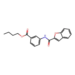 Butyl 3-[(1-benzofuran-2-ylcarbonyl)amino]benzoate structure