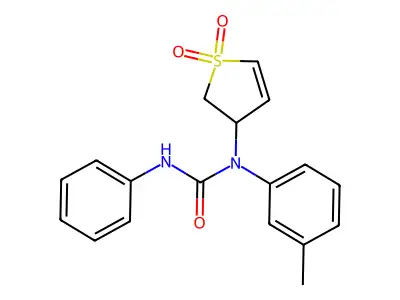 1-(1,1-Dioxo-2,3-dihydrothiophen-3-yl)-1-(3-methylphenyl)-3-phenylurea structure