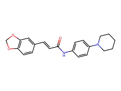 3-(1,3-Benzodioxol-5-YL)-N-(4-(1-piperidinyl)phenyl)acrylamide structure