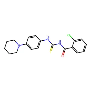 2-chloro-N-{[4-(piperidin-1-yl)phenyl]carbamothioyl}benzamide structure