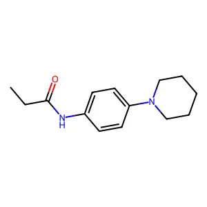 N-(4-piperidinophenyl)propanamide structure