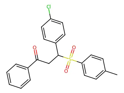 3-(4-Chlorophenyl)-3-(4-methylphenyl)sulfonyl-1-phenylpropan-1-one structure