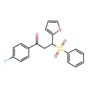 1-(4-Fluorophenyl)-3-(furan-2-yl)-3-(phenylsulfonyl)propan-1-one structure
