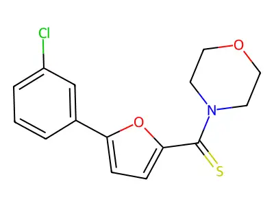 [5-(3-Chlorophenyl)furan-2-yl]-morpholin-4-ylmethanethione structure