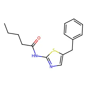N-(5-benzyl-1,3-thiazol-2-yl)pentanamide structure