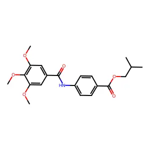 Isobutyl 4-(3,4,5-trimethoxybenzamido)benzoate structure